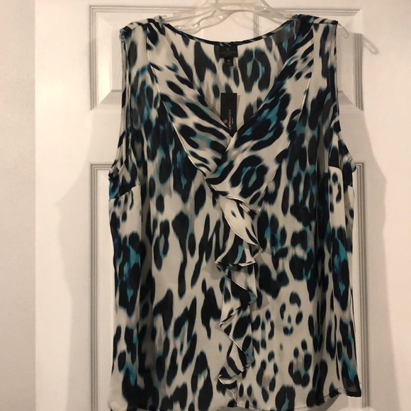 Worthington Tops - NWT Worthington sleeveless sheer blouse plus size